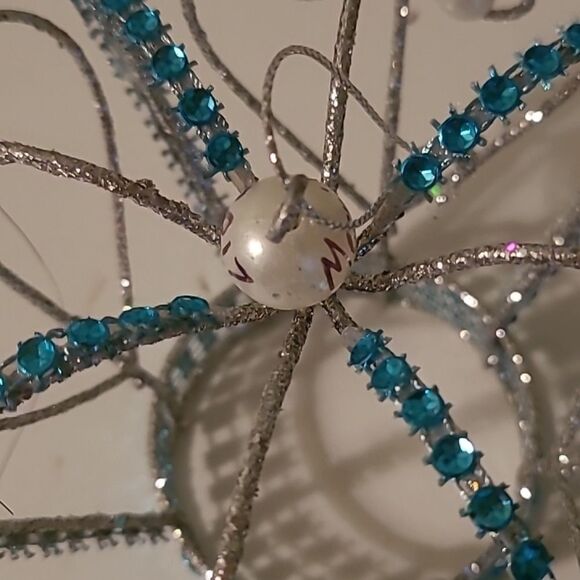 2017 Silver and Blue Decorative Crown Ornament - Picture 2 of 5